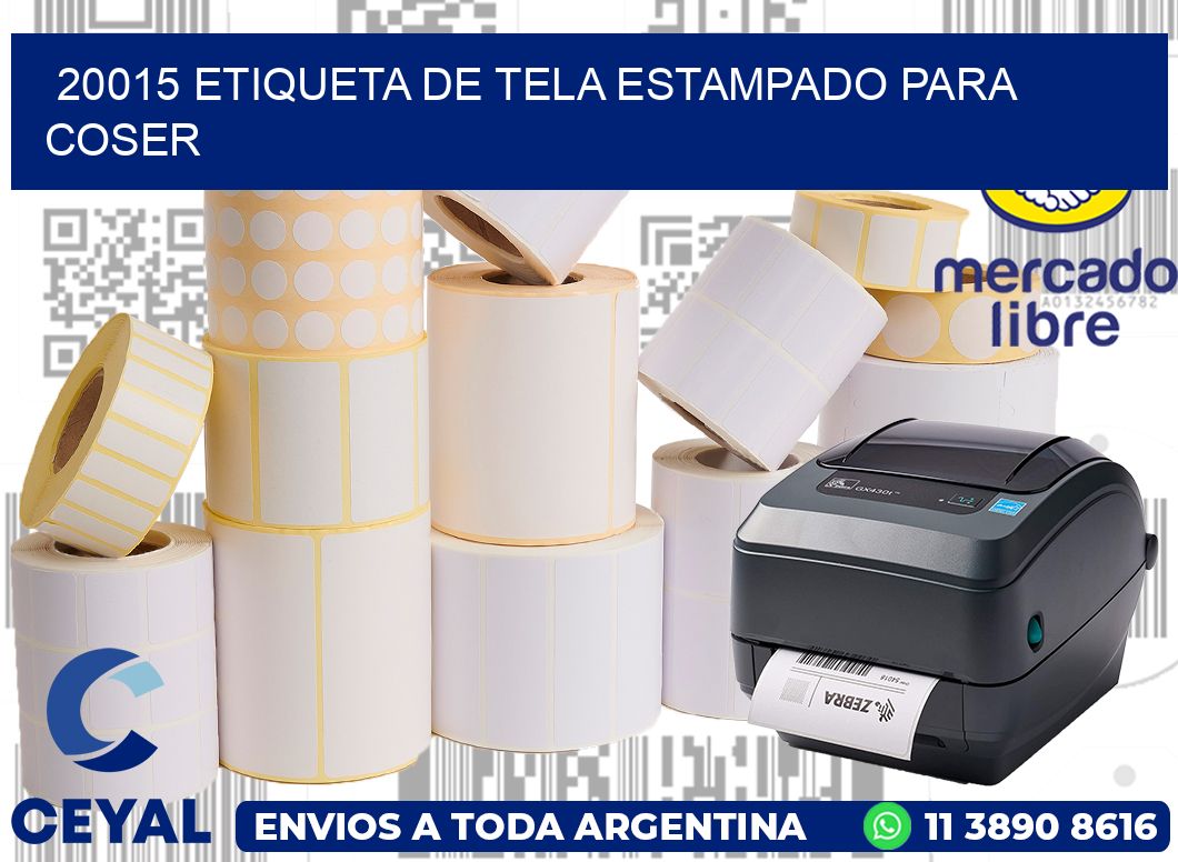 20015 ETIQUETA DE TELA ESTAMPADO PARA COSER