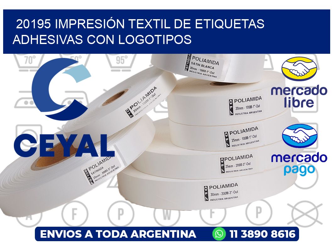 20195 IMPRESIÓN TEXTIL DE ETIQUETAS ADHESIVAS CON LOGOTIPOS