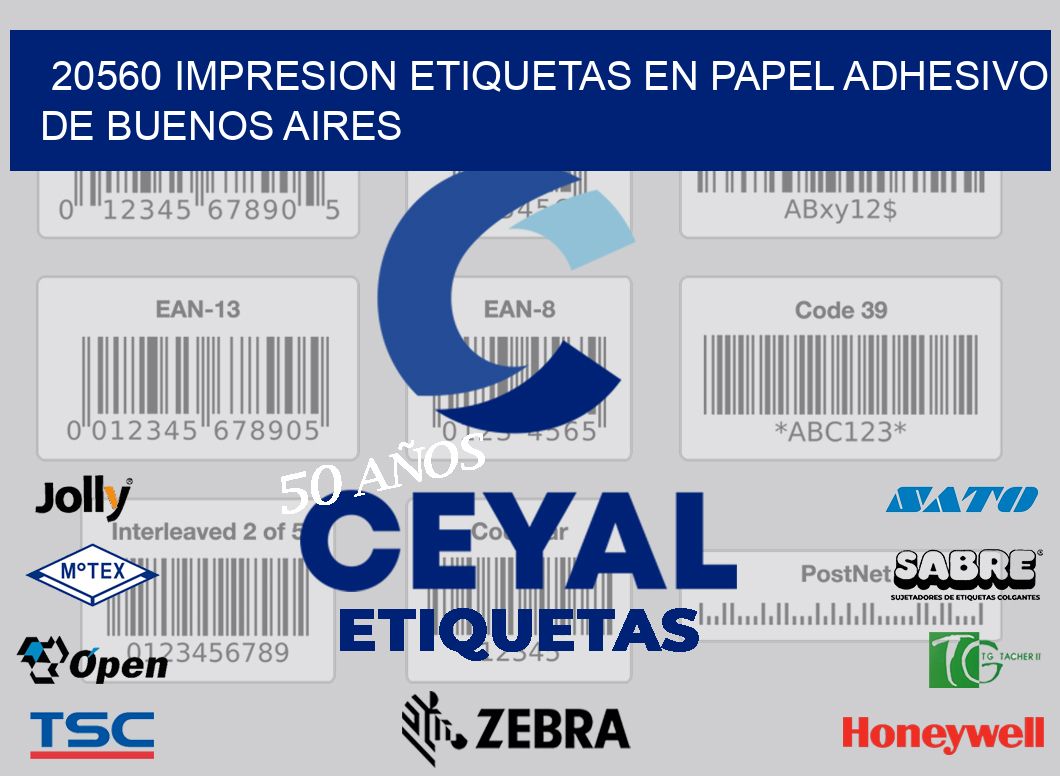 20560 IMPRESION ETIQUETAS EN PAPEL ADHESIVO DE BUENOS AIRES