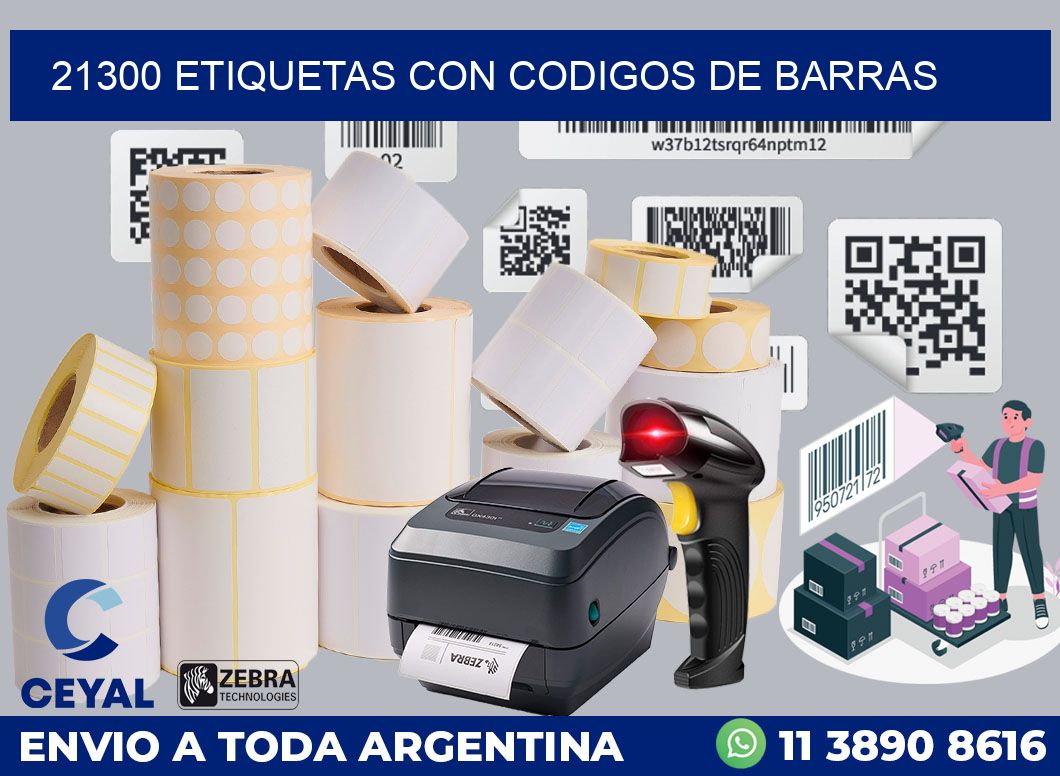 21300 ETIQUETAS CON CODIGOS DE BARRAS