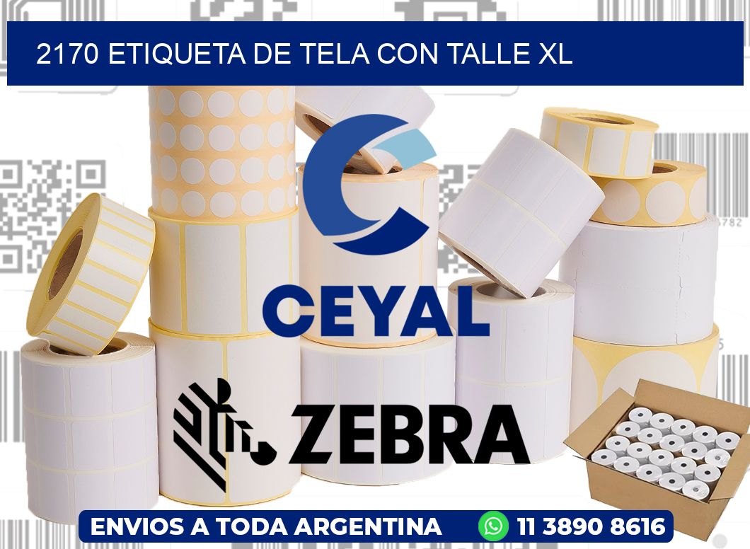 2170 ETIQUETA DE TELA CON TALLE XL