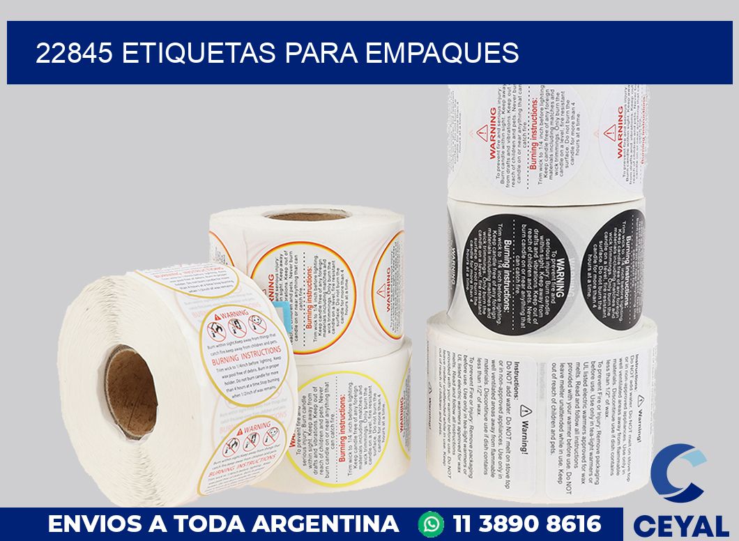 22845 ETIQUETAS PARA EMPAQUES