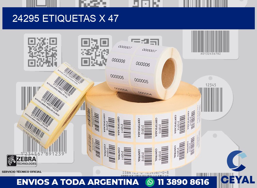 24295 Etiquetas x 47