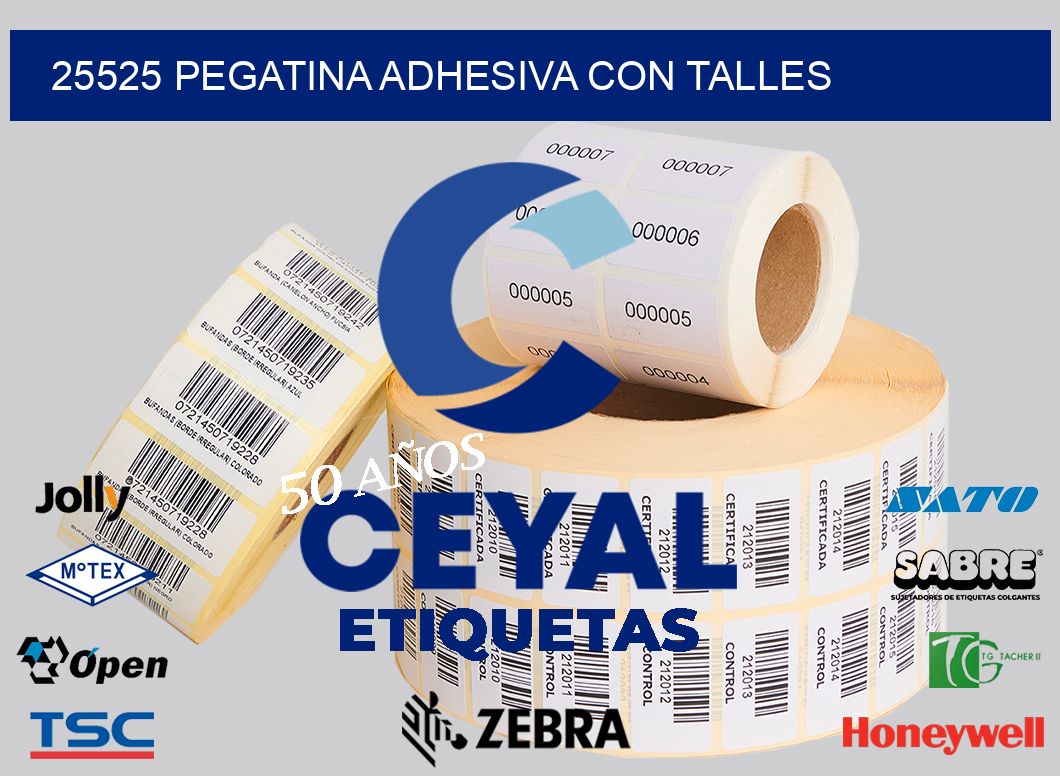 25525 PEGATINA ADHESIVA CON TALLES