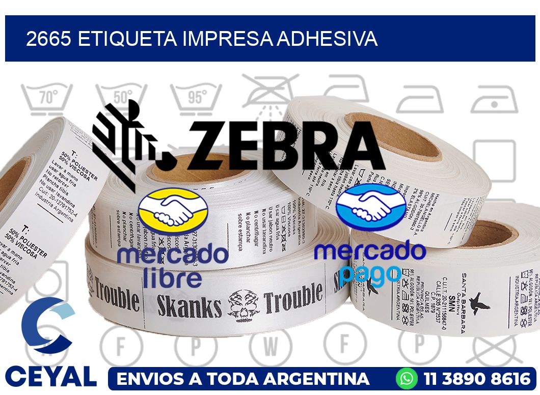 2665 ETIQUETA IMPRESA ADHESIVA