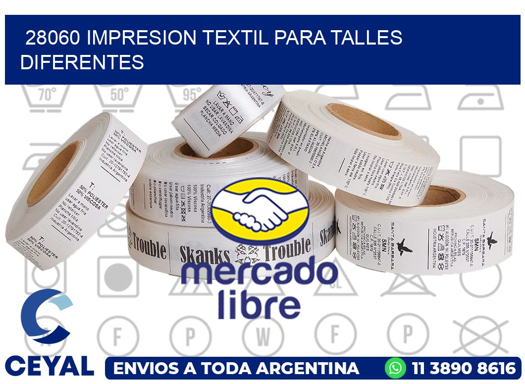 28060 IMPRESION TEXTIL PARA TALLES DIFERENTES