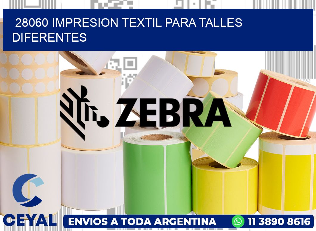 28060 IMPRESION TEXTIL PARA TALLES DIFERENTES