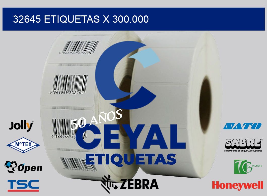 32645 Etiquetas x 300.000