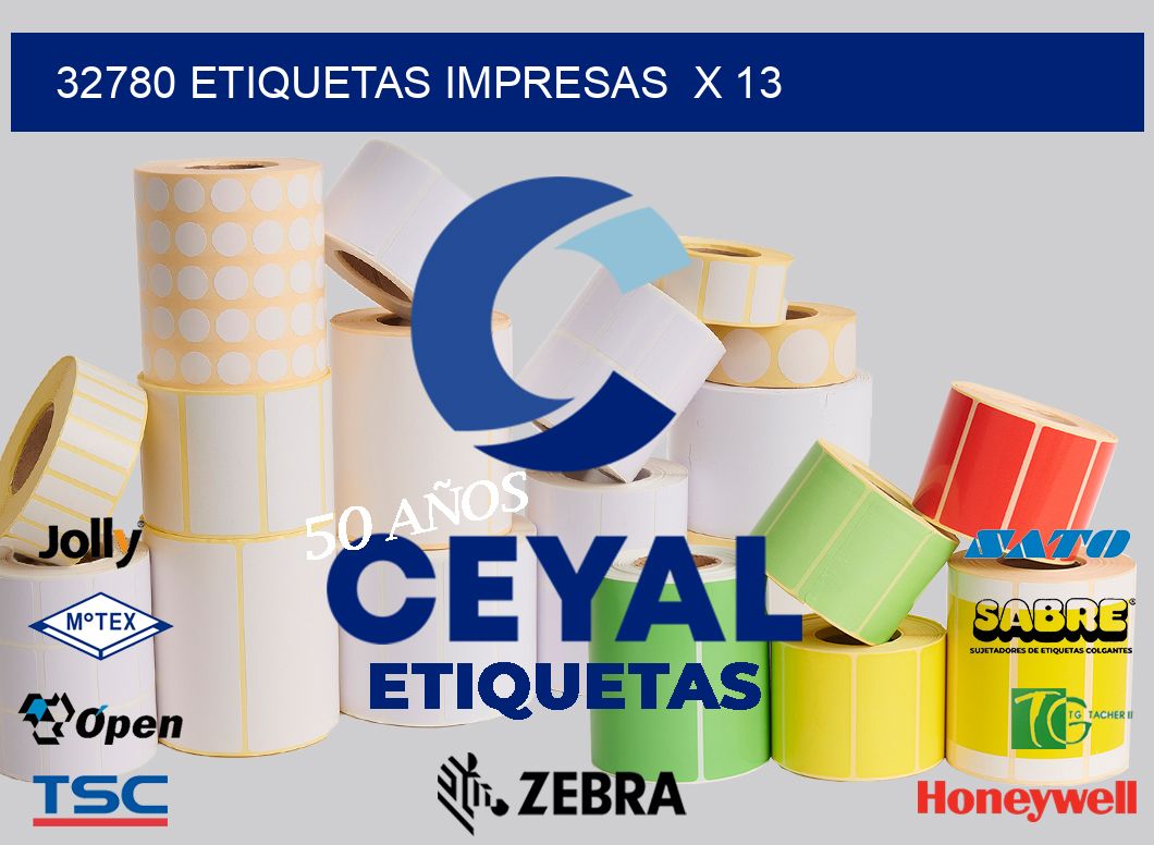 32780 Etiquetas impresas  x 13