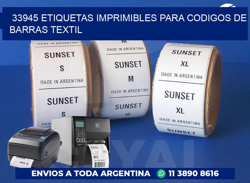 33945 ETIQUETAS IMPRIMIBLES PARA CODIGOS DE BARRAS TEXTIL