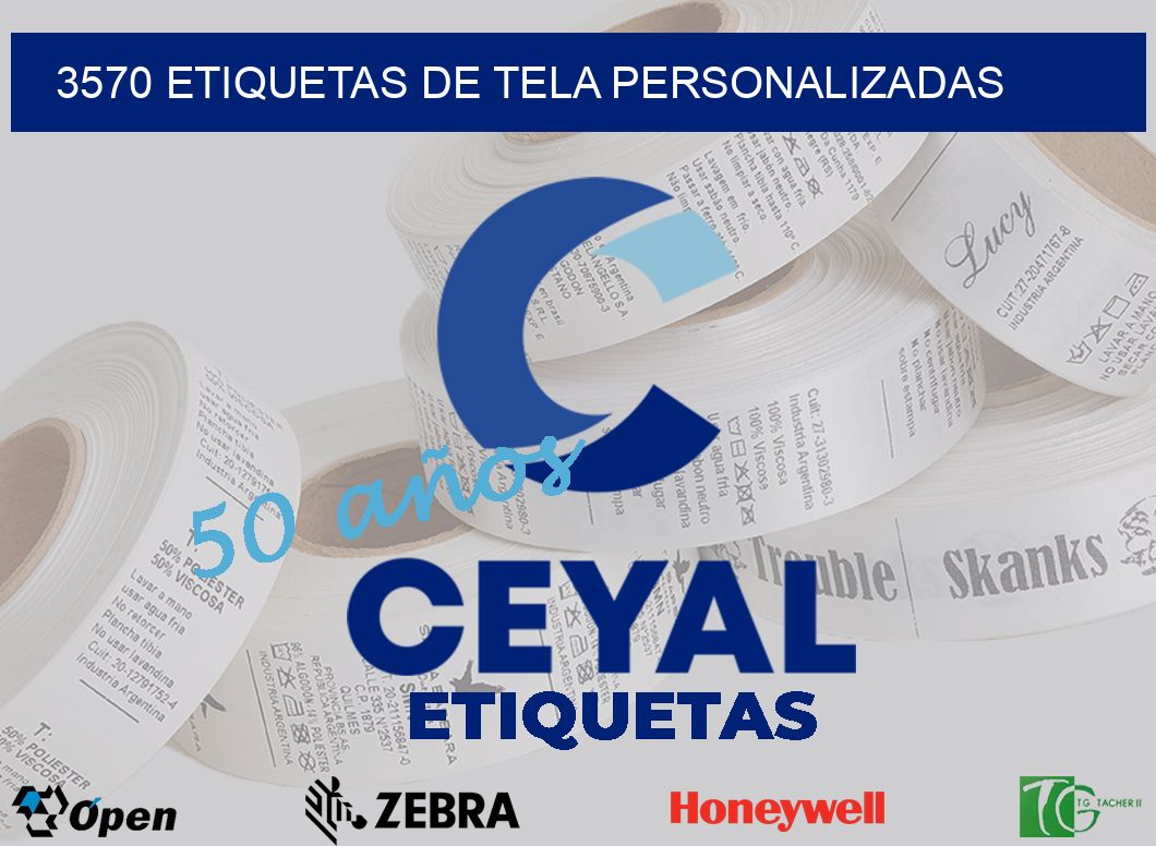3570 ETIQUETAS DE TELA PERSONALIZADAS