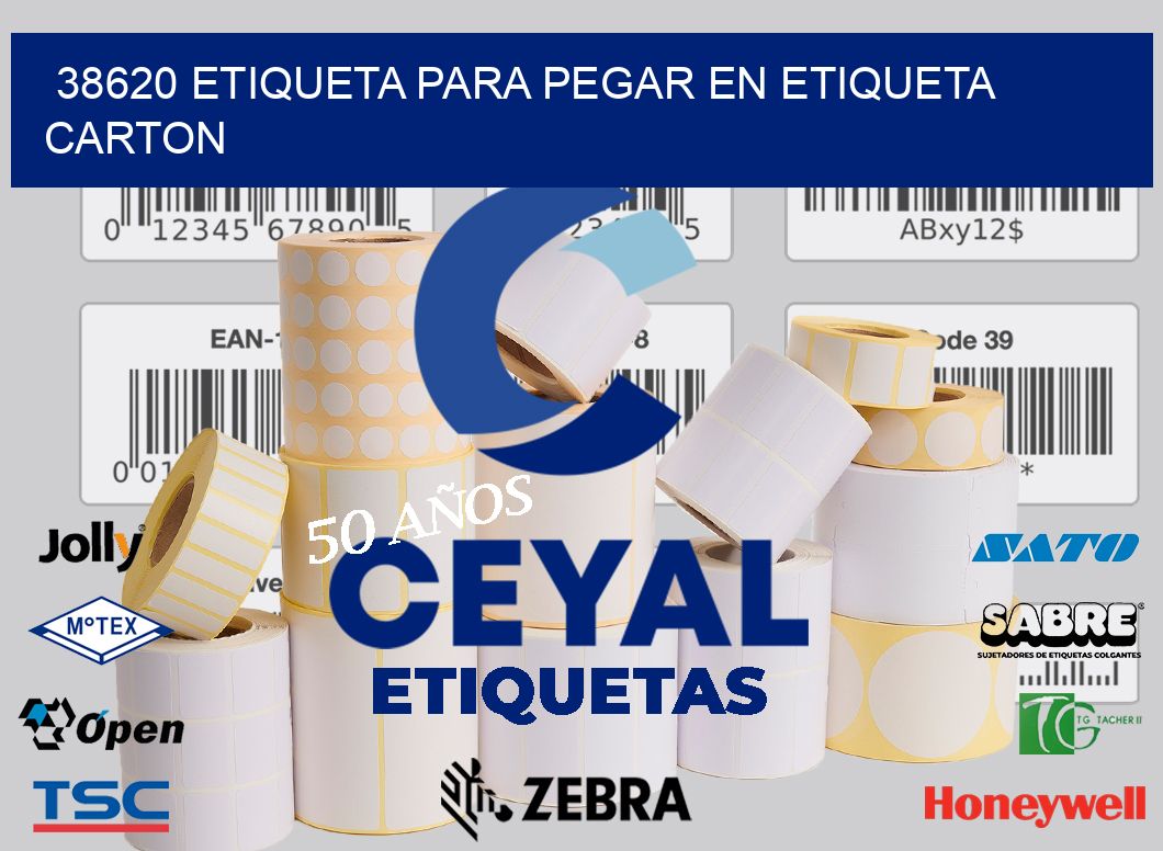 38620 ETIQUETA PARA PEGAR EN ETIQUETA CARTON