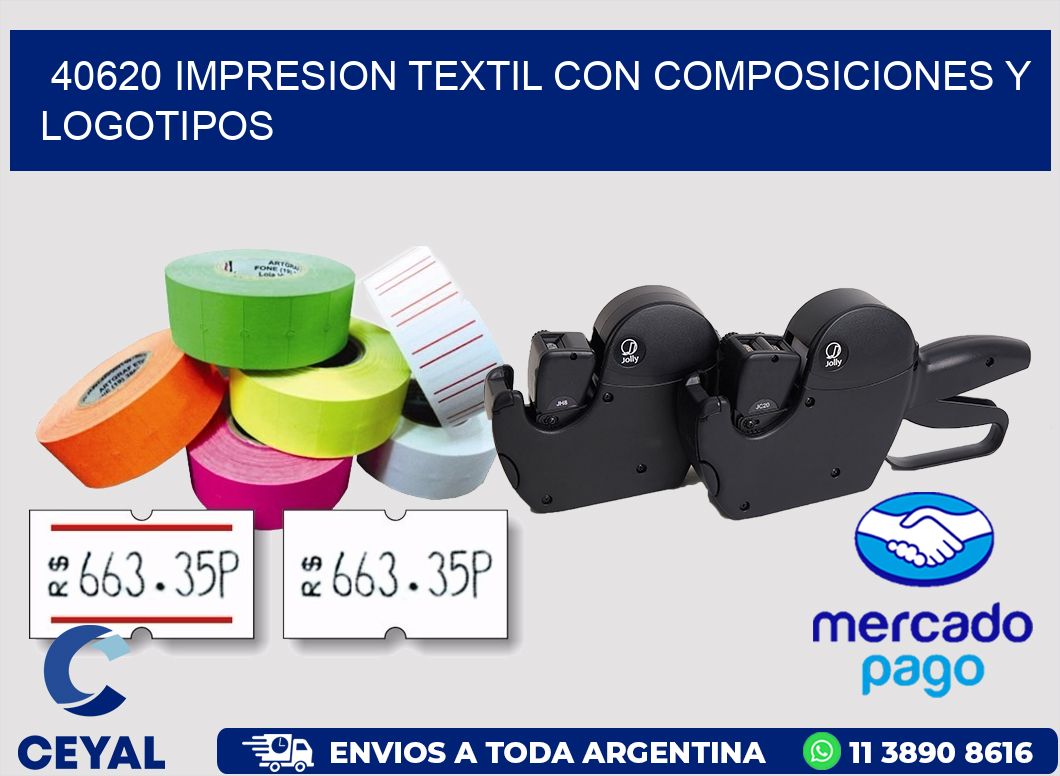 40620 IMPRESION TEXTIL CON COMPOSICIONES Y LOGOTIPOS