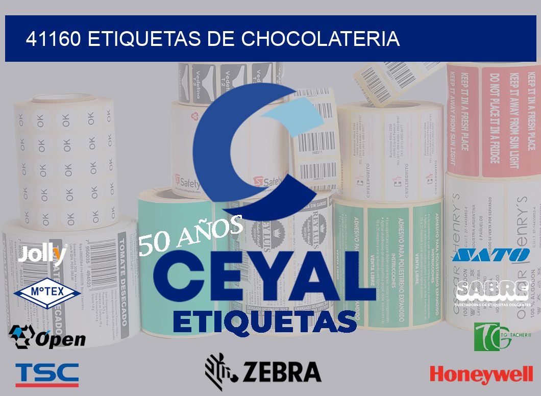 41160 ETIQUETAS DE CHOCOLATERIA