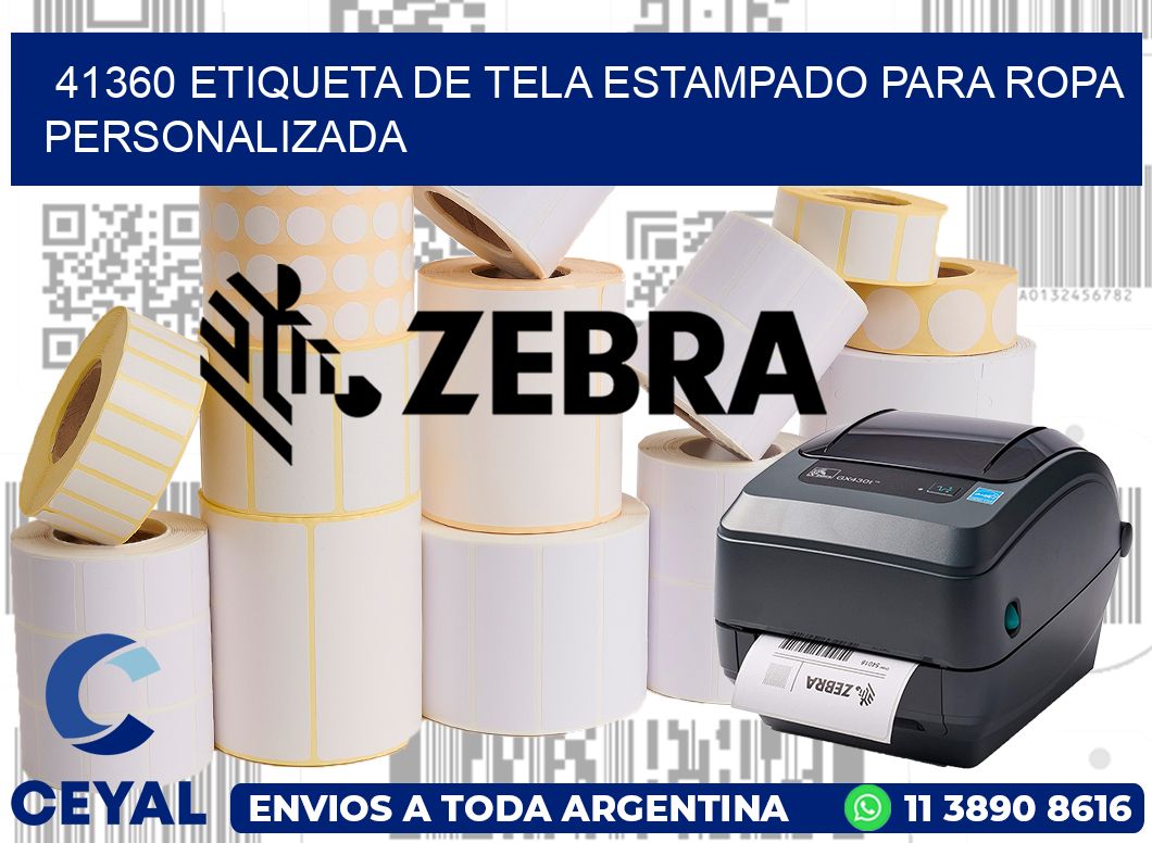41360 ETIQUETA DE TELA ESTAMPADO PARA ROPA PERSONALIZADA