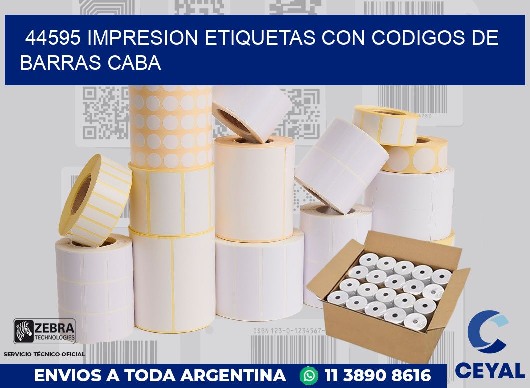 44595 IMPRESION ETIQUETAS CON CODIGOS DE BARRAS CABA