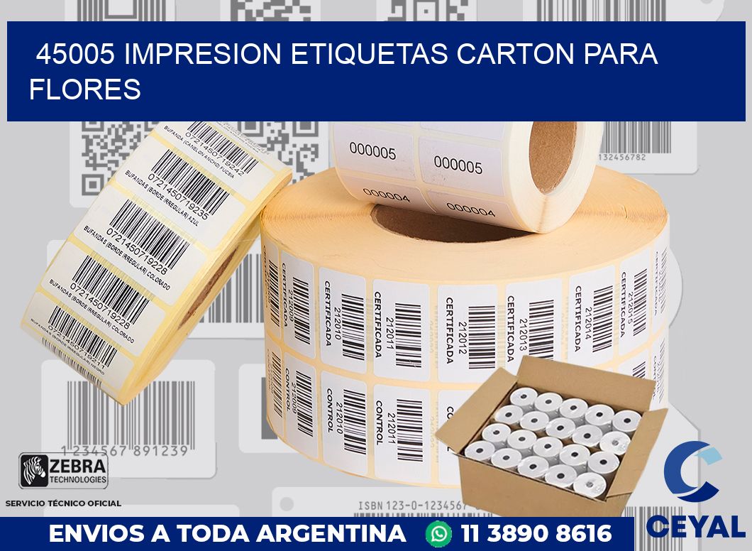 45005 IMPRESION ETIQUETAS CARTON PARA FLORES