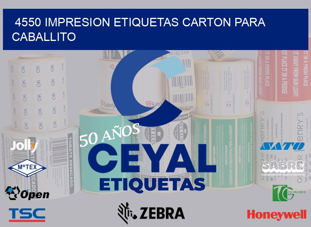 4550 IMPRESION ETIQUETAS CARTON PARA CABALLITO