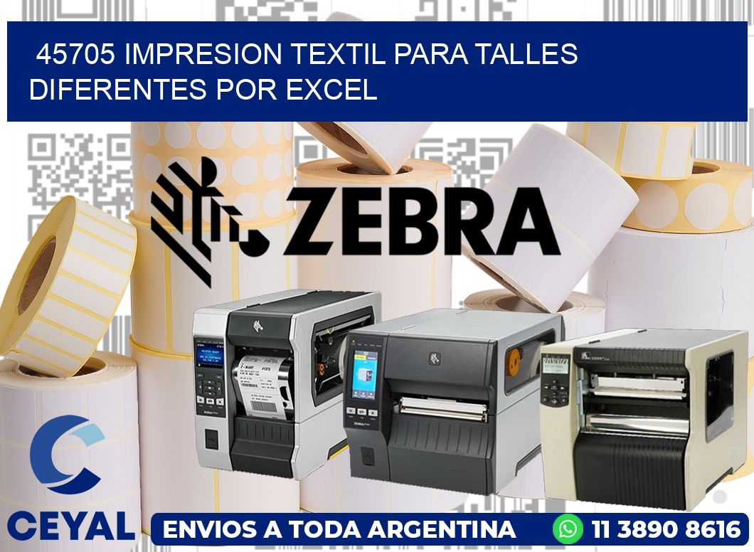 45705 IMPRESION TEXTIL PARA TALLES DIFERENTES POR EXCEL
