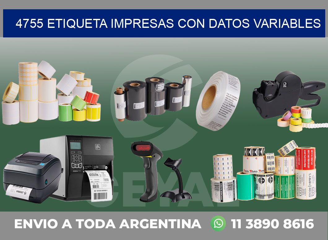 4755 ETIQUETA IMPRESAS CON DATOS VARIABLES