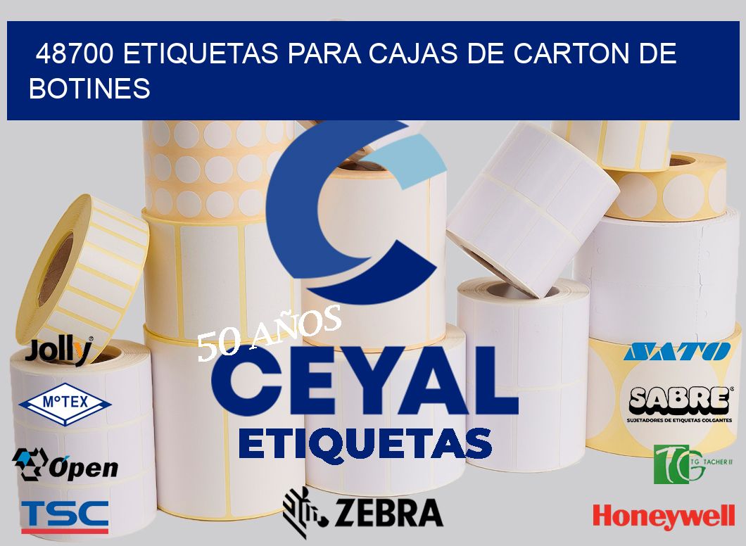 48700 ETIQUETAS PARA CAJAS DE CARTON DE BOTINES
