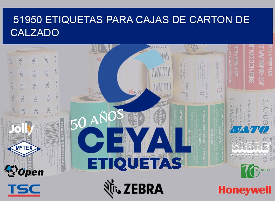 51950 ETIQUETAS PARA CAJAS DE CARTON DE CALZADO