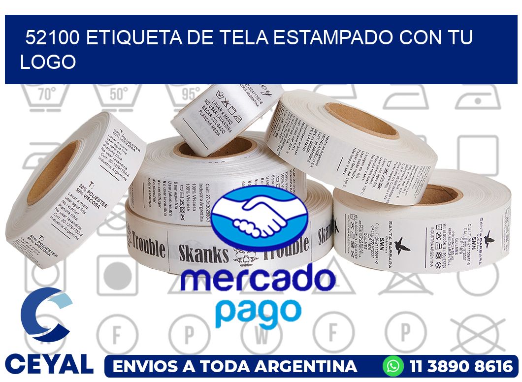 52100 ETIQUETA DE TELA ESTAMPADO CON TU LOGO