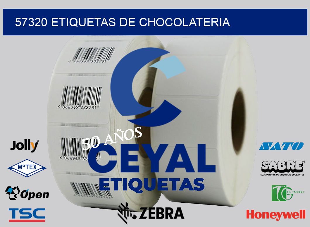 57320 ETIQUETAS DE CHOCOLATERIA