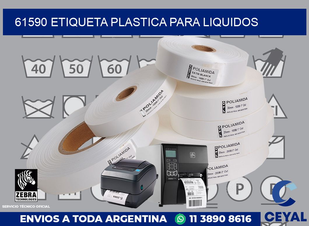 61590 ETIQUETA PLASTICA PARA LIQUIDOS