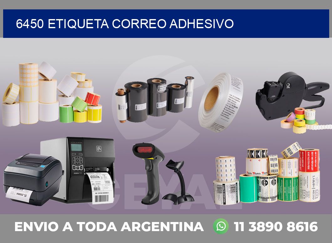 6450 ETIQUETA CORREO ADHESIVO