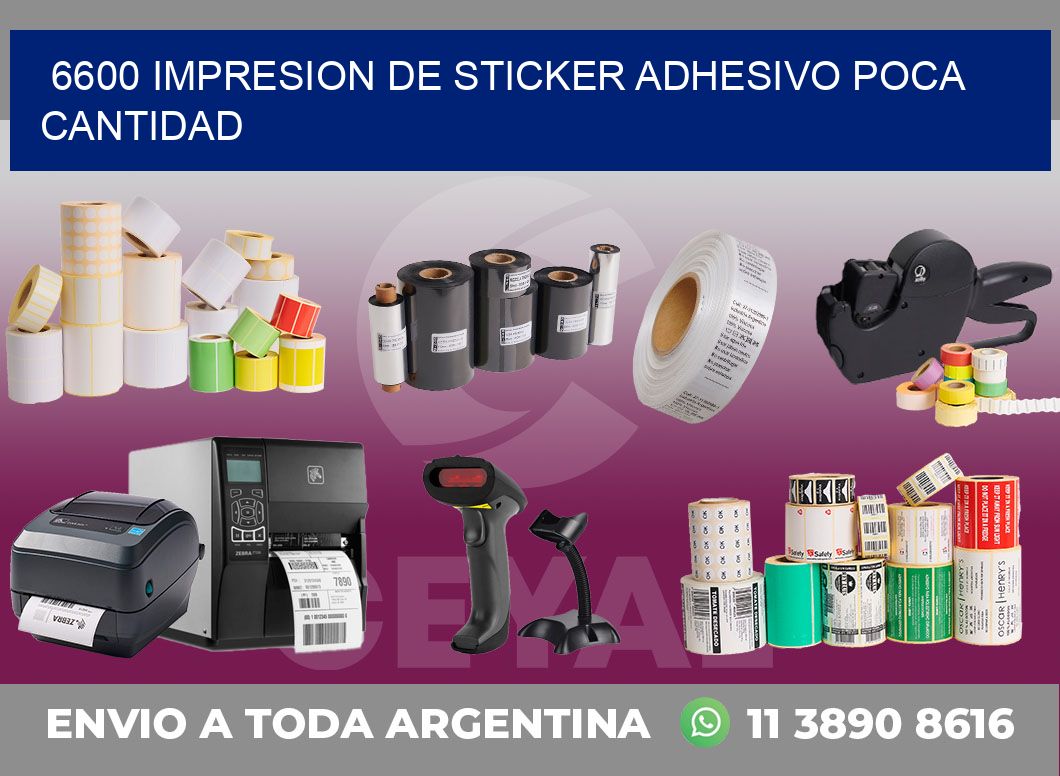 6600 IMPRESION DE STICKER ADHESIVO POCA CANTIDAD