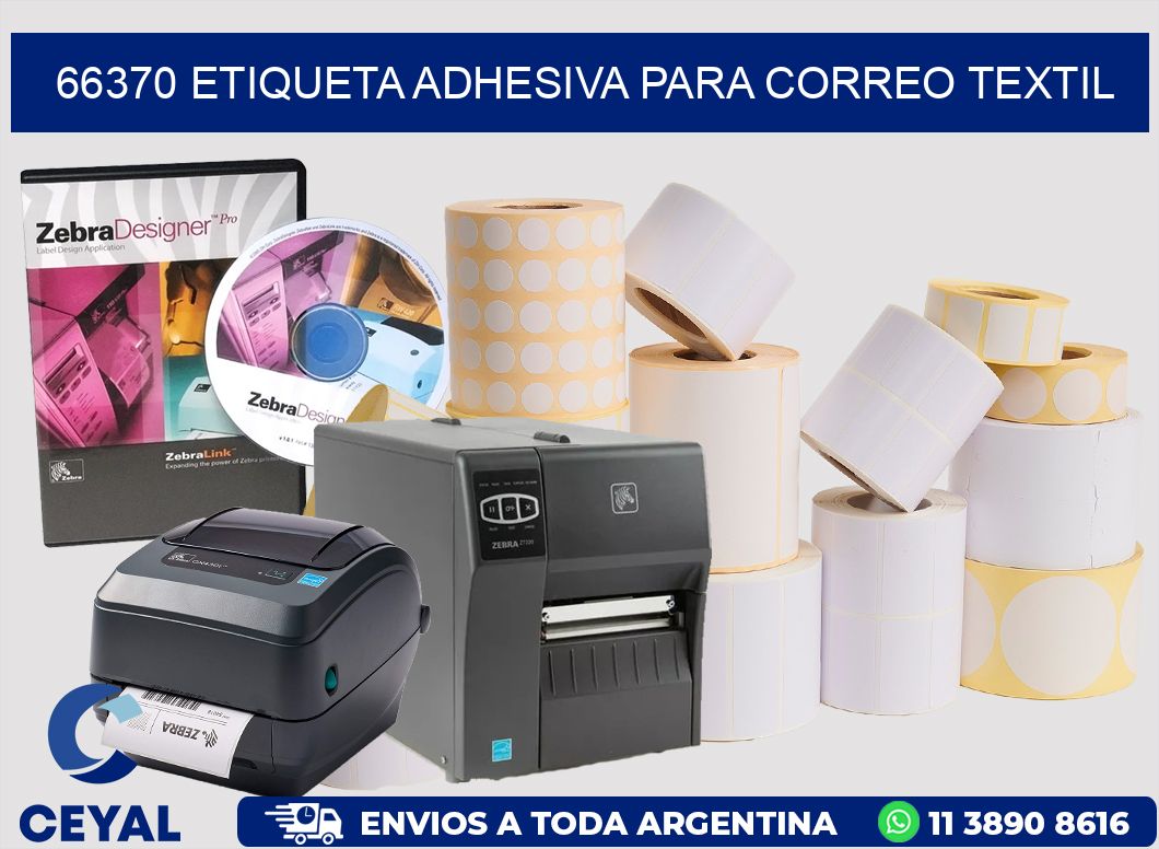 66370 ETIQUETA ADHESIVA PARA CORREO TEXTIL