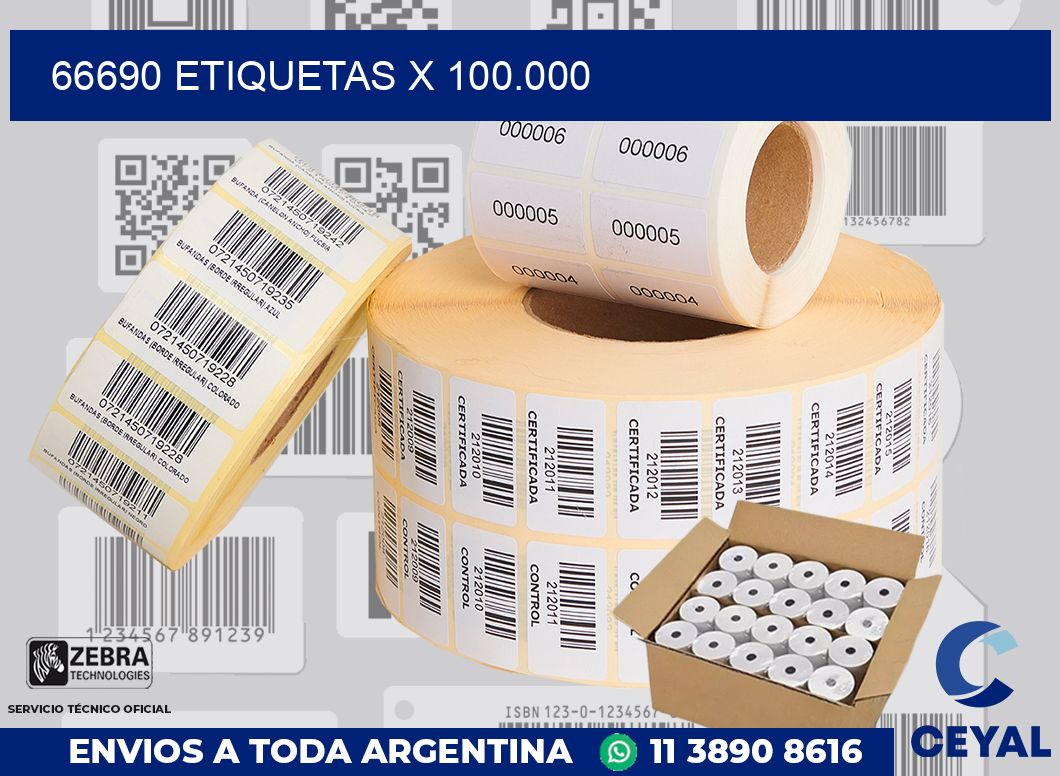 66690 Etiquetas x 100.000