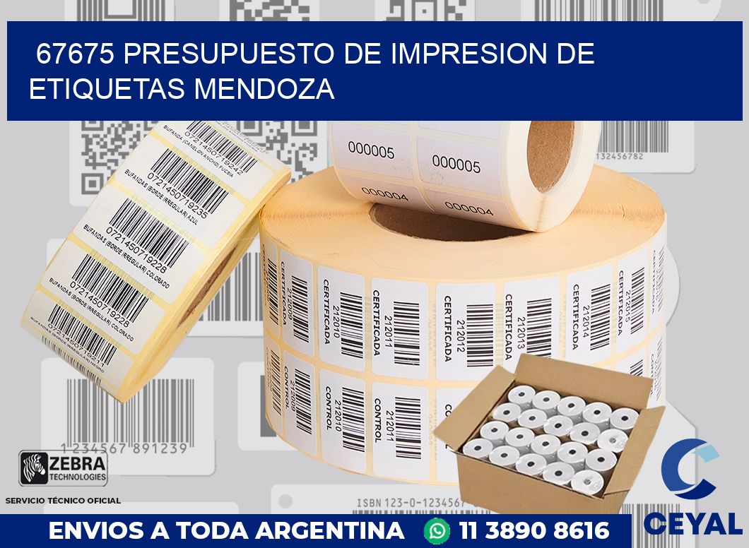 67675 PRESUPUESTO DE IMPRESION DE ETIQUETAS MENDOZA
