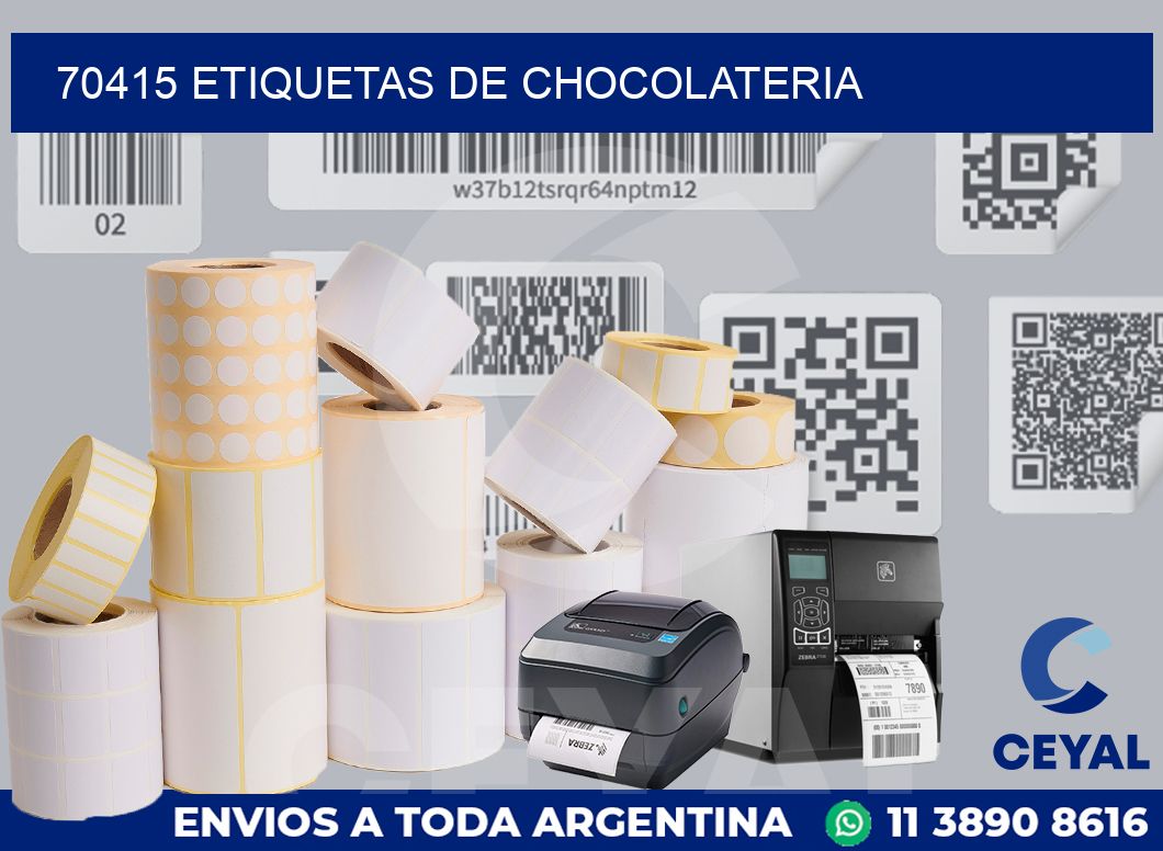 70415 ETIQUETAS DE CHOCOLATERIA