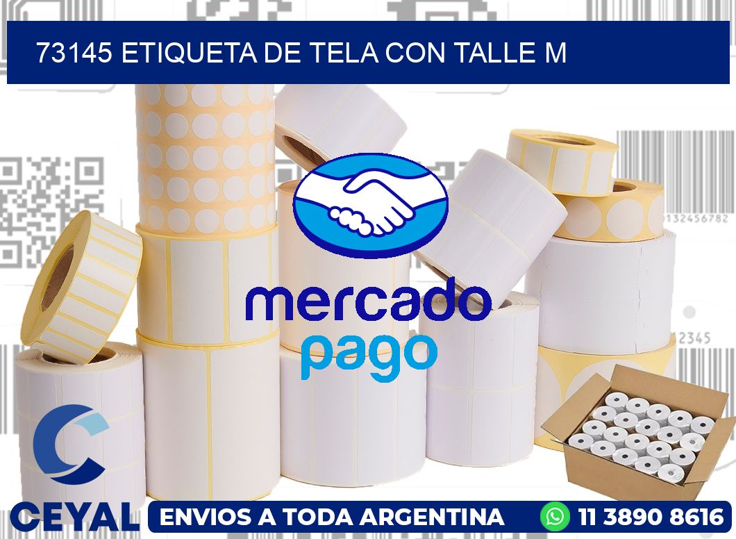 73145 ETIQUETA DE TELA CON TALLE M