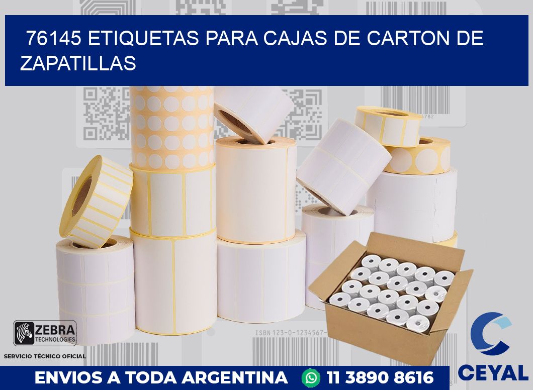 76145 ETIQUETAS PARA CAJAS DE CARTON DE ZAPATILLAS