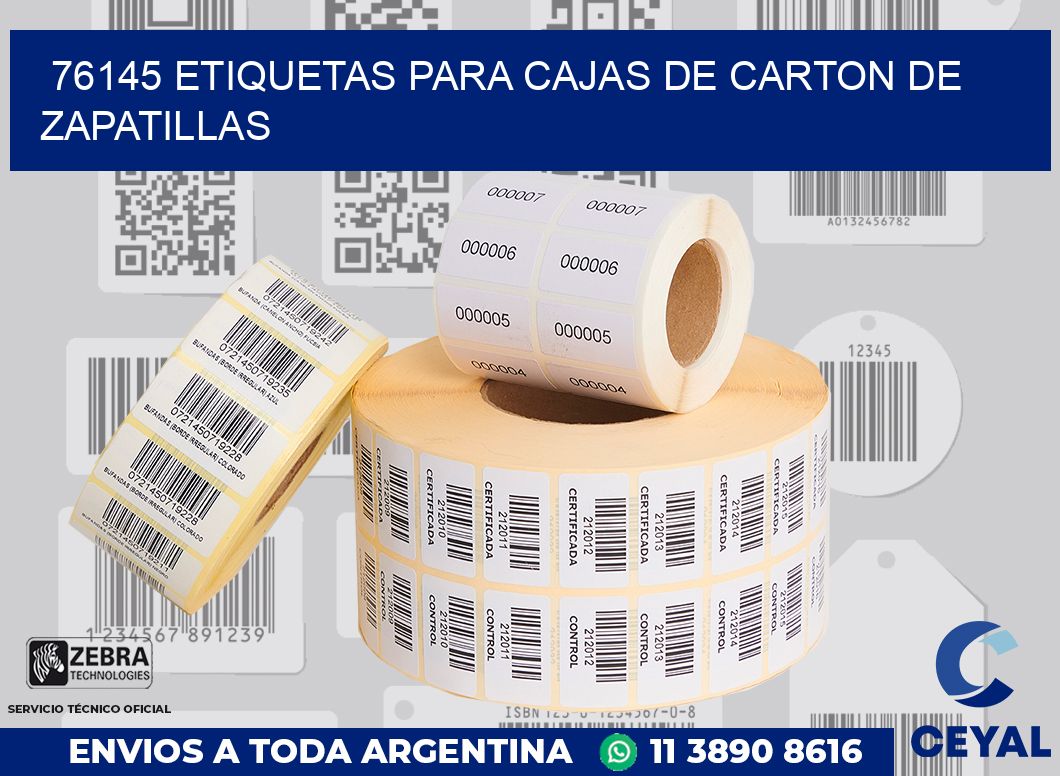 76145 ETIQUETAS PARA CAJAS DE CARTON DE ZAPATILLAS