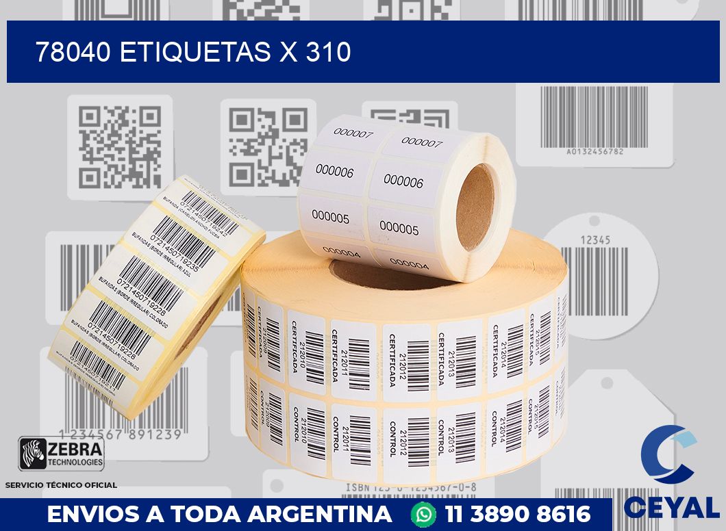 78040 Etiquetas x 310