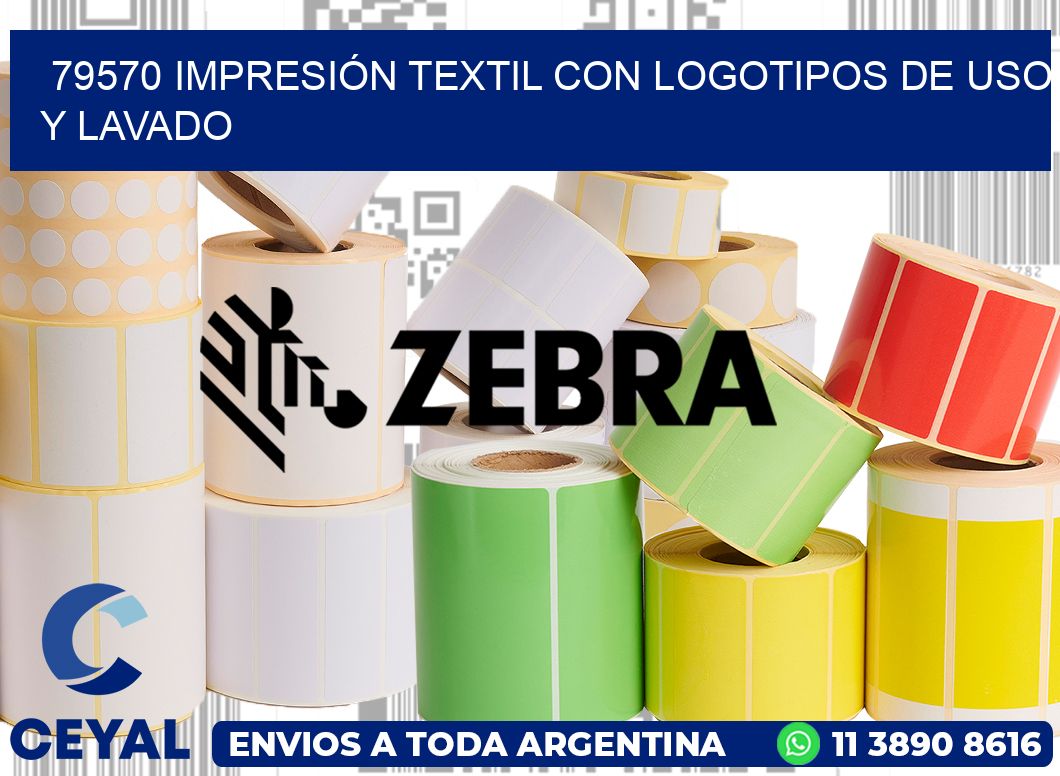 79570 IMPRESIÓN TEXTIL CON LOGOTIPOS DE USO Y LAVADO