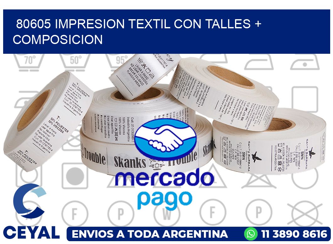 80605 IMPRESION TEXTIL CON TALLES + COMPOSICION