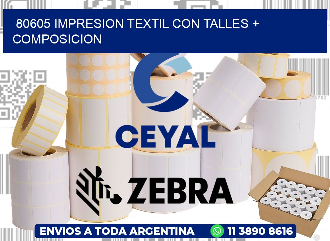 80605 IMPRESION TEXTIL CON TALLES + COMPOSICION
