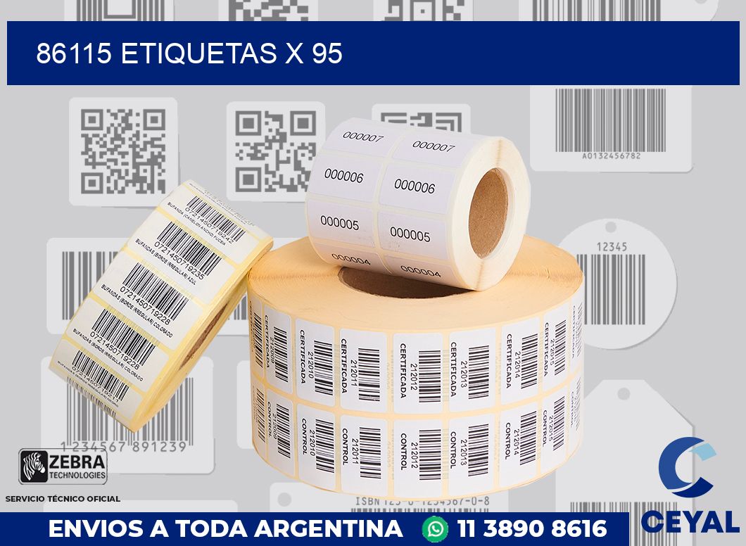 86115 Etiquetas x 95