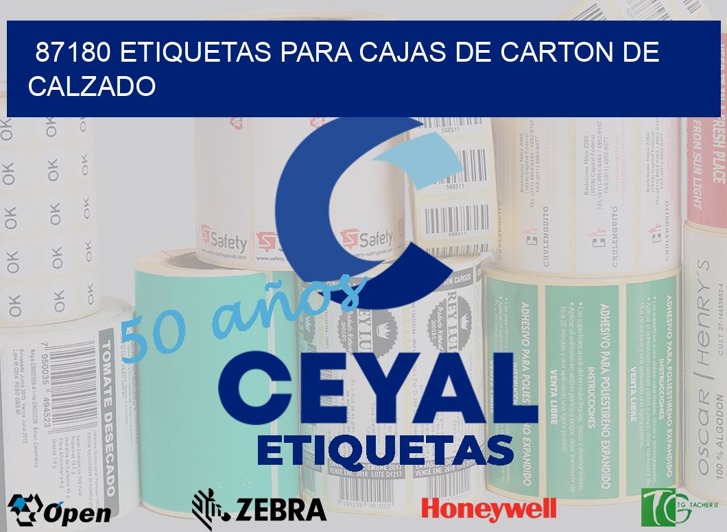 87180 ETIQUETAS PARA CAJAS DE CARTON DE CALZADO