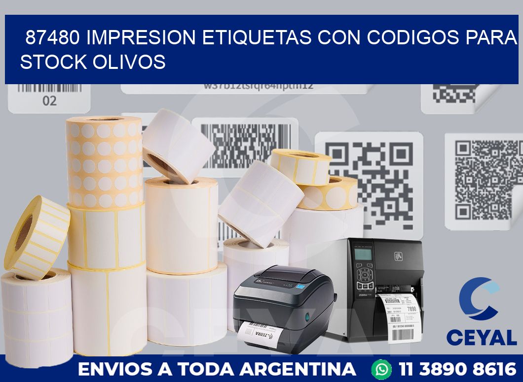 87480 IMPRESION ETIQUETAS CON CODIGOS PARA STOCK OLIVOS
