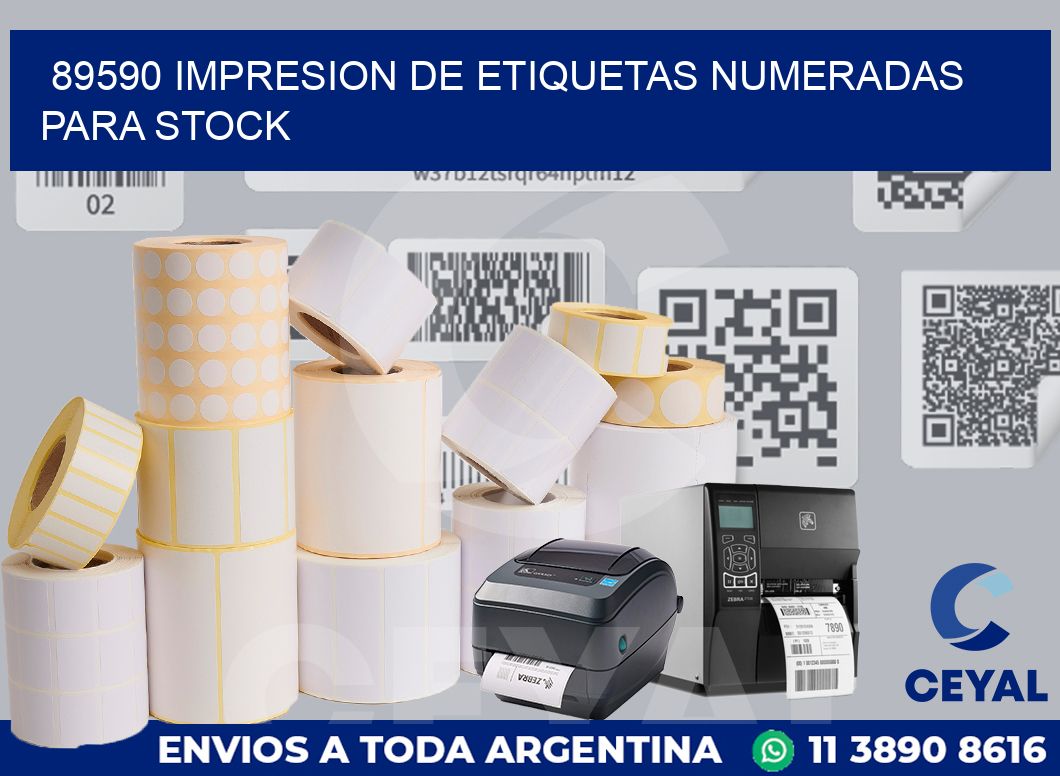 89590 IMPRESION DE ETIQUETAS NUMERADAS PARA STOCK