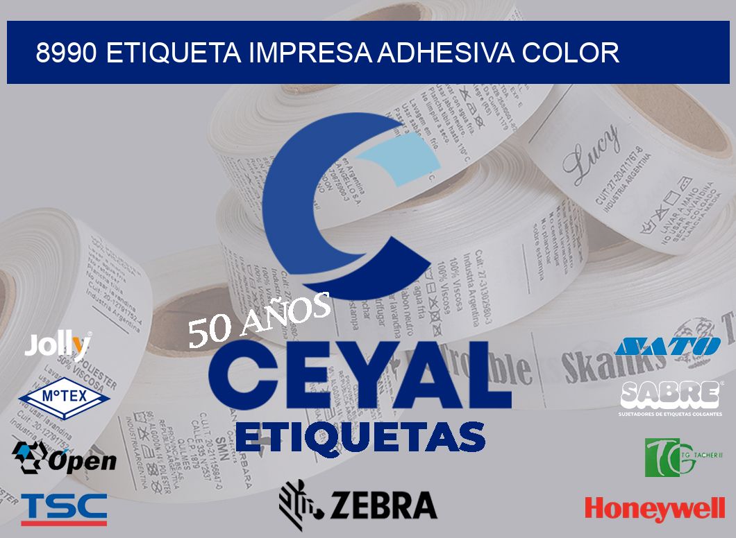 8990 ETIQUETA IMPRESA ADHESIVA COLOR