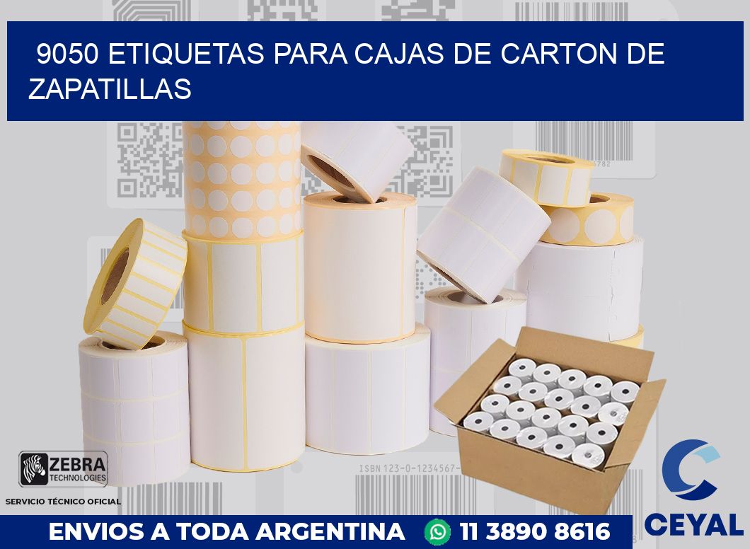 9050 ETIQUETAS PARA CAJAS DE CARTON DE ZAPATILLAS