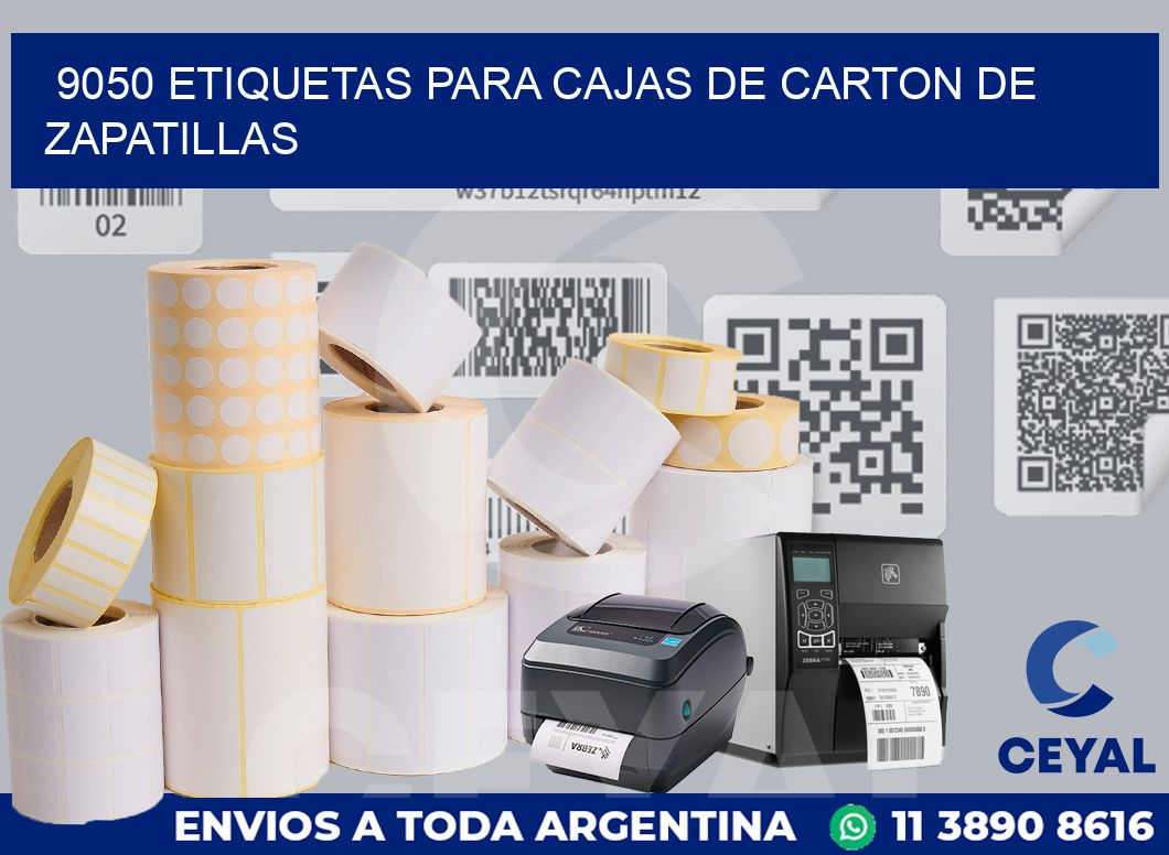 9050 ETIQUETAS PARA CAJAS DE CARTON DE ZAPATILLAS