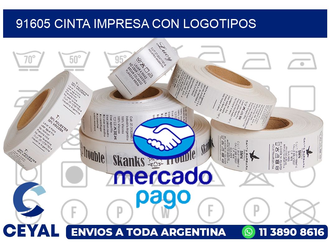 91605 CINTA IMPRESA CON LOGOTIPOS